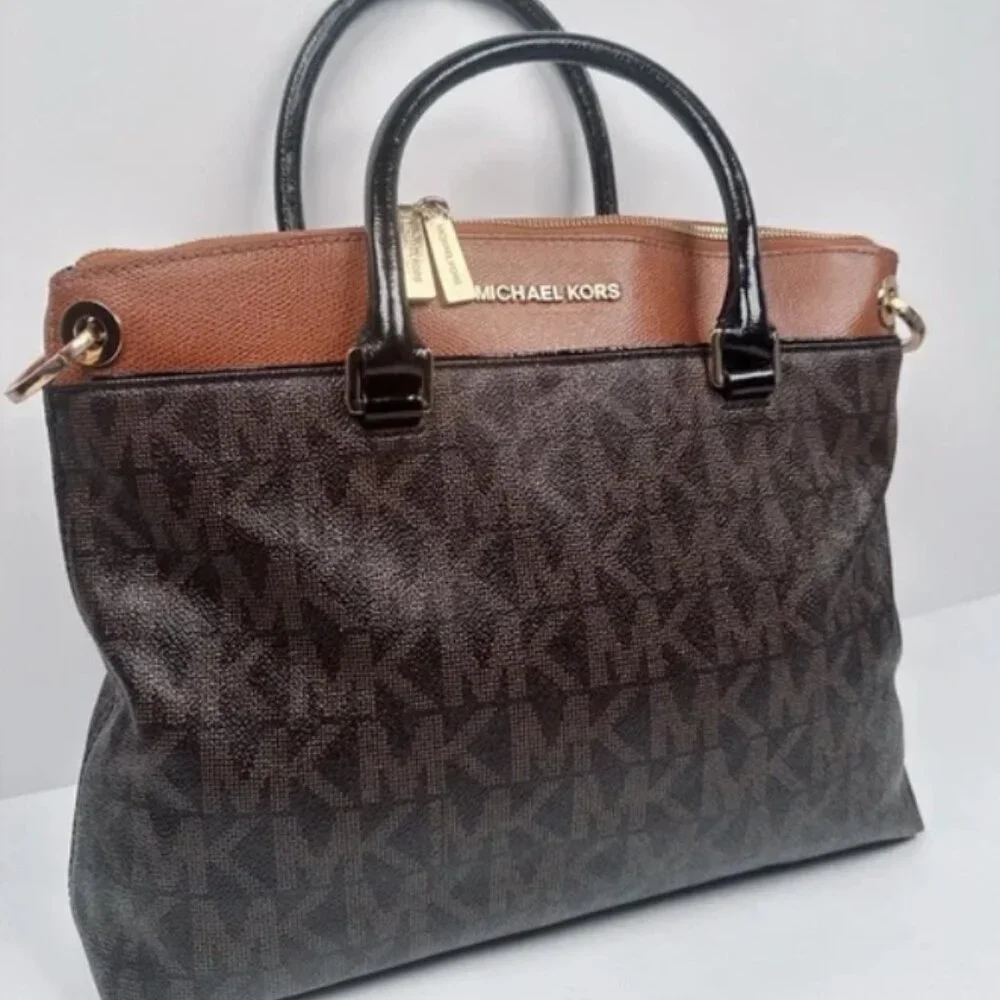 Michael Kors Aubrey Brown Leather